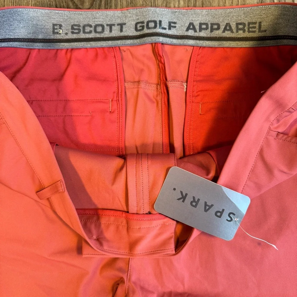 Boston Scott Golf Men's Golf Tech Pants Merlot Casual Golf Size 40/33